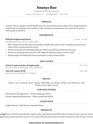 Sterling résumé template